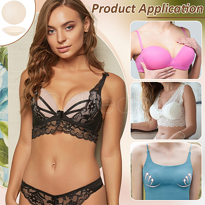 9 Pairs Polyester Round Bra Pads Inserts FIND-BC0019-24A-1