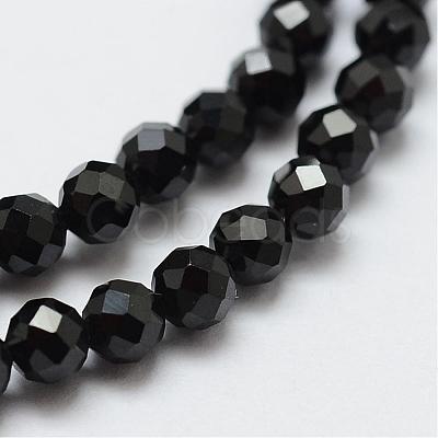 Natural Black Spinel Beads Strands G-E366-07-3mm-1
