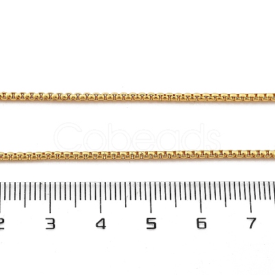 1.8mm Rack Plating Brass Box Chain Necklaces for Women Men MAK-L044-60G-2-1