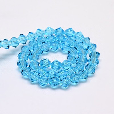 Imitate Austrian Crystal Bicone Glass Beads Strands GLAA-F029-3x3mm-19-1