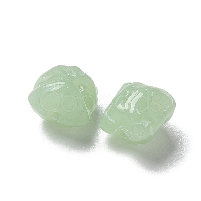 Baking Paint Transparent Glass Beads GLAA-C035-01G-1