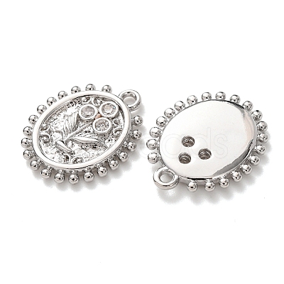 Brass Micro Pave Cubic Zirconia Pendants KK-A295-10P-1