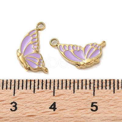 304 Stainless Steel with Enamel Charms STAS-L022-400G-02-1