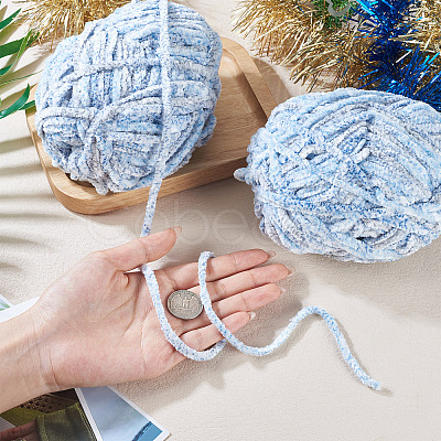 2 Skeins Polyester Yarn for Knitting & Crochet OCOR-TA0003-09B-1