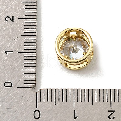 Brass Micro Pave Cubic Zirconia Multi-Strand Links KK-C111-01G-L-1