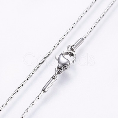 Non-Tarnish 304 Stainless Steel Boston Link Chain Necklaces NJEW-O102-25P-1