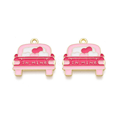 Valentine's Day Alloy Enamel Pendants ENAM-T023-24B-1