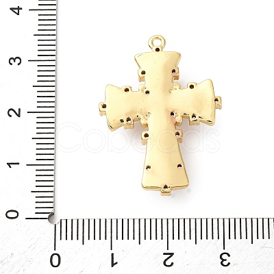 Brass Micro Pave Cubic Zirconia Pendants KK-F895-10G-1