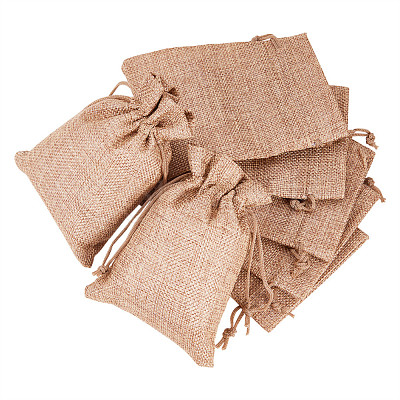 Burlap Packing Pouches Drawstring Bags ABAG-BC0001-07B-14x10-1