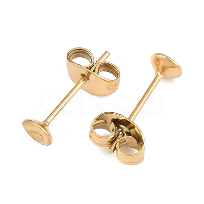 304 Stainless Steel Stud Earring Findings STAS-D389-03B-G-1