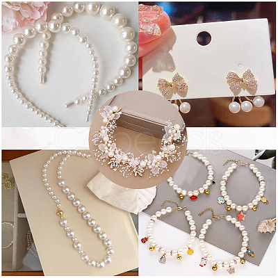 1573Pcs 5 Styles ABS Plastic Imitation Pearl Beads KY-PA0001-13A-1
