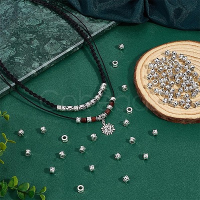 100Pcs Tibetan Style Alloy European Beads FIND-PH0029-09AS-1