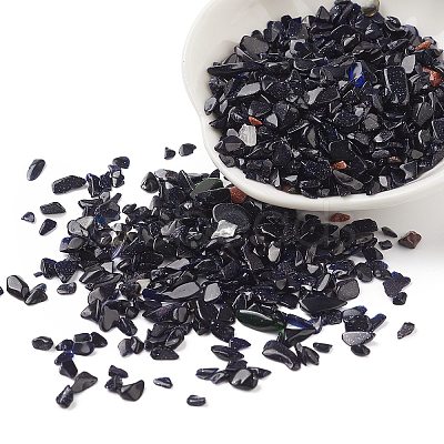 Synthetic Blue Goldstone Beads X-G-O103-25-1