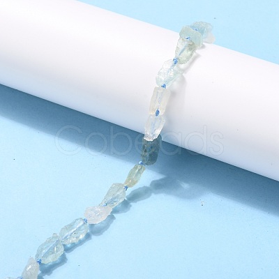 Rough Raw Natural Aquamarine Beads Strands G-G010-17-1