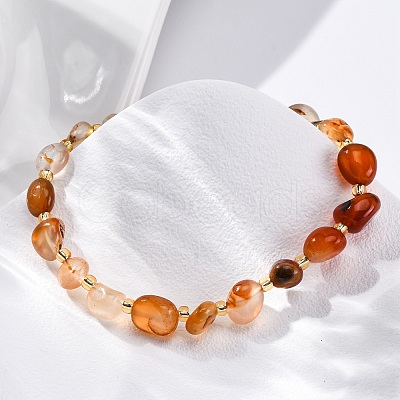 Natural Carnelian Beaded Bracelets for Women G-P563-07P-17-1