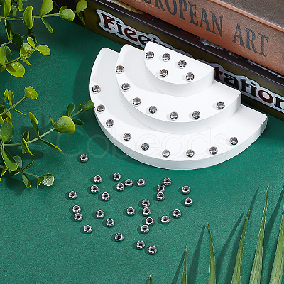 50Pcs 304 Stainless Steel Beads STAS-ME0002-64-1