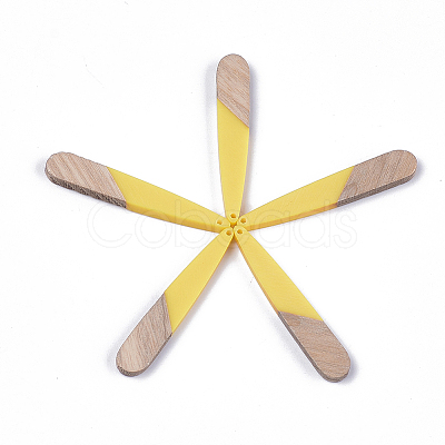 Resin & Walnut Wood Pendants X-RESI-S358-40E-1