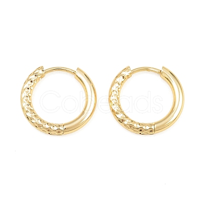 Brass Huggie Hoop Earrings KK-CBA8A92-04G-1