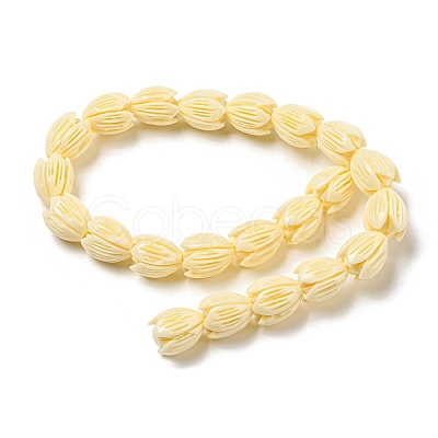 Craved Flower Synthetical Coral Bead Strands CORA-P004-A-1