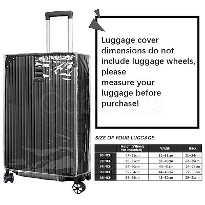 Transparent PVC Luggage Cover AJEW-WH20080-52O-1