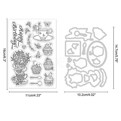 2Pcs 2 Style Carbon Steel Cutting Dies Stencils DIY-GL0001-50-1
