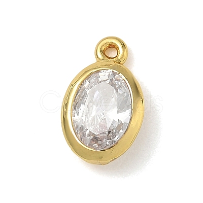 Brass Pave Cubic Zirconia Charms KK-CBA74BF-02G-04-1