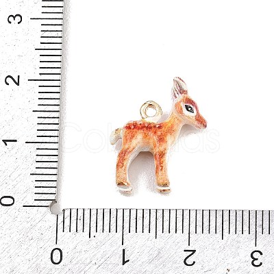 Animal Alloy Enamel Pendants ENAM-P264-03A-G-1