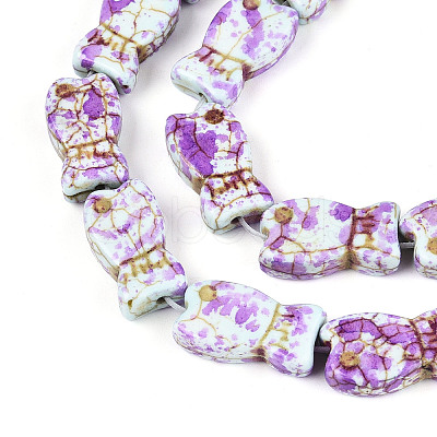 Spray Painted Synthetic Turquoise Beads Strands TURQ-T004-16E-1