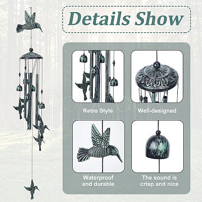 Alloy Wind Chime HJEW-WH0036-34-1