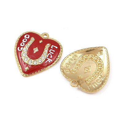 304 Stainless Steel Enamel Pendants X-STAS-C158-12G-02-1