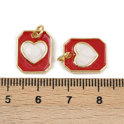 Brass Enamel Charms KK-I358-013G-1