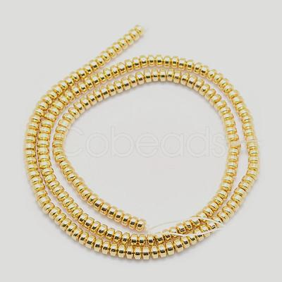 Electroplate Non-magnetic Synthetic Hematite Beads Strands G-L485-04A-G-1