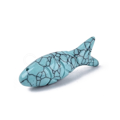 Synthetic Turquoise Carved Pendants G-T144-47B-1