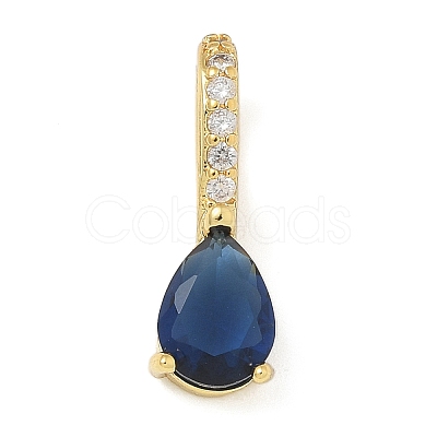 Brass Micro Pave Cubic Zirconia Pendants KK-U050-05G-01-1
