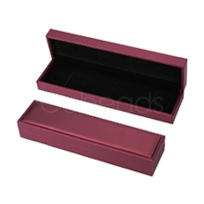 Rectangle PU Leather Necklace Storage Boxes with Velvet Inside CON-WH0094-31D-01-1