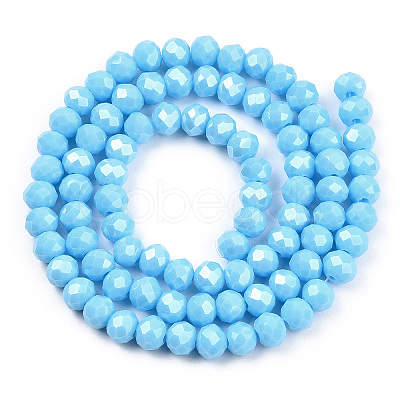 Electroplate Glass Beads Strands EGLA-A034-P10mm-A06-1