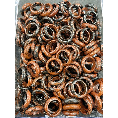 Natural Mahogany Obsidian Finger Rings WG8089A-07-1