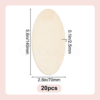 Oval Unfinished Wood Cutouts DIY-WH0604-07D-1