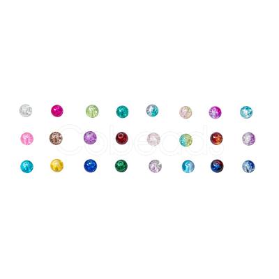 Spray Painted Crackle Glass Beads CCG-JP0001-01B-1