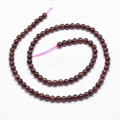 Natural Garnet Bead Strands X-G-P217-33-4mm-1