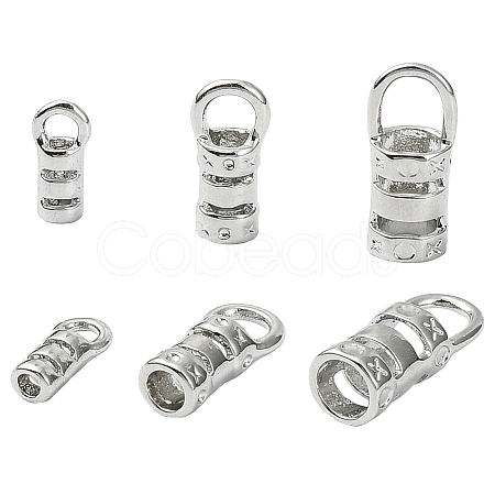 30Pcs 3 Styles Brass Cord End FIND-CJ0004-71-1
