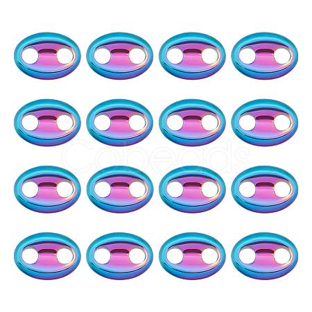 16Pcs PVD Vacuum Plating Non-magnetic Synthetic Hematite Connector Charms G-AR0004-78-1