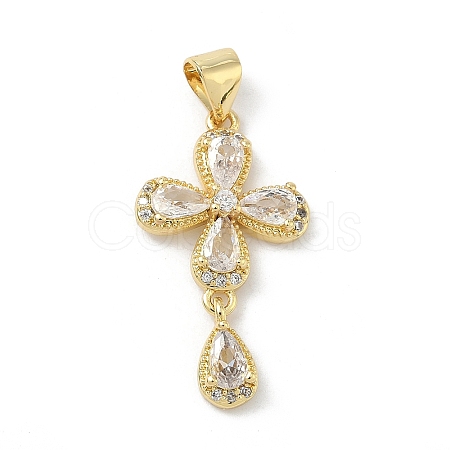 Brass Micro Pave Cubic Zirconia Pendants KK-H537-12G-1