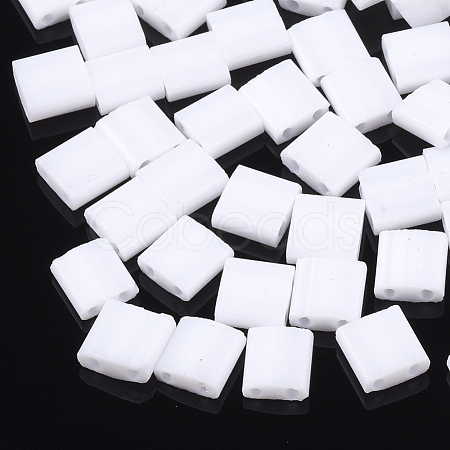2-Hole Opaque Glass Seed Beads SEED-S023-08A-1
