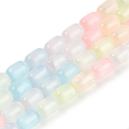 Macaron Color Natural Selenite Beads Strands G-F750-M03-02-1