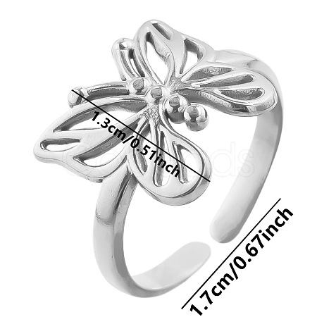Stylish Butterfly Open Cuff Ring for Women SJ3142-1-1