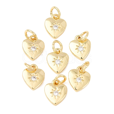 Brass Micro Pave Cubic Zirconia Charms RB-I078-67G-NR-1