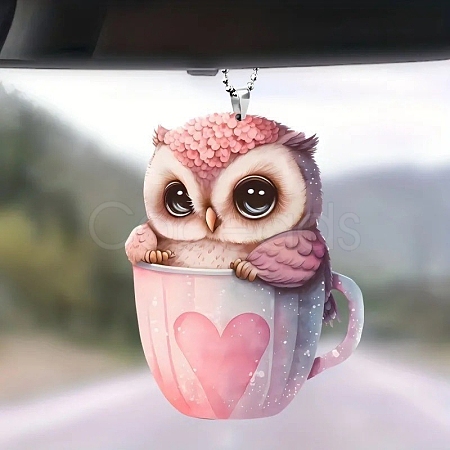 Owl Acrylic Pendant Decorations PW-WG63691-03-1