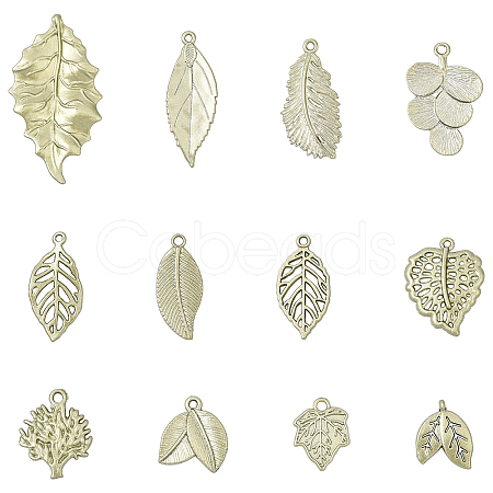12Pcs 12 Styles Christmas Alloy Pendants FIND-YW0010-62-1