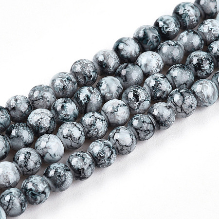Baking Paint Glass Beads Strands DGLA-N003-4mm-A06-1